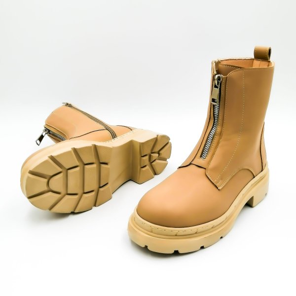 Bottines Femme Zippées Sur Le Devant