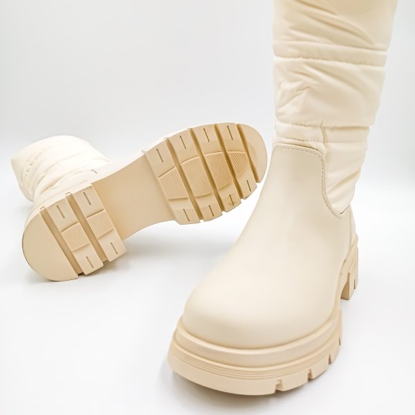 Bottes de neige courtes en peluche pour femme, chaussures confortables, talon bas, bottes de rinçage, bottes courtes pour femme, garder au chaud, hiver