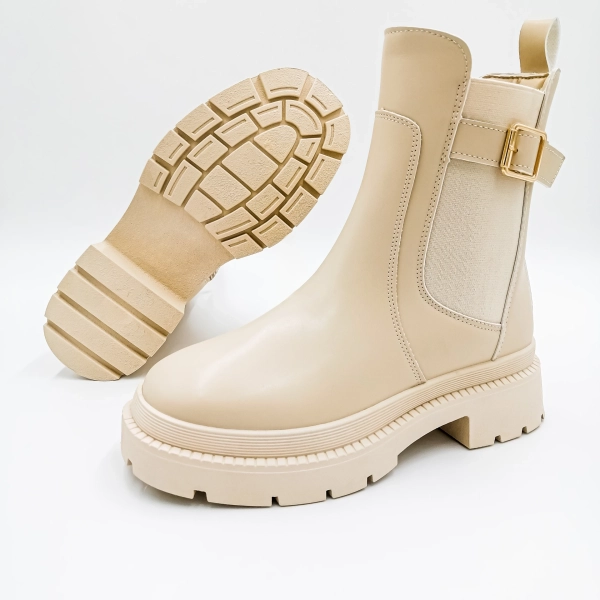 Bottes courtes en coton , à fond épais, imperméables, Style britannique, printemps et hiver