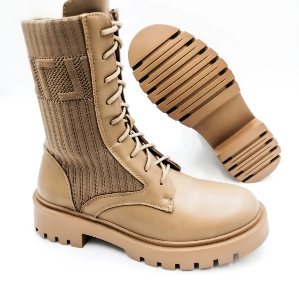 Bottes courtes Chelsea à semelles épaisses pour femmes, hautes en caoutchouc
