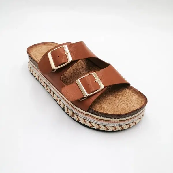 Sandale plateforme en CUIR femme