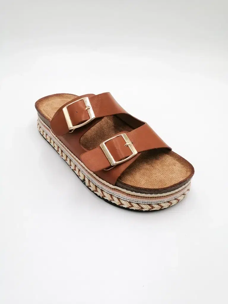 Sandale plateforme en CUIR femme