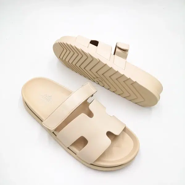 Sandales plates en cuir - HRMS- Chypre